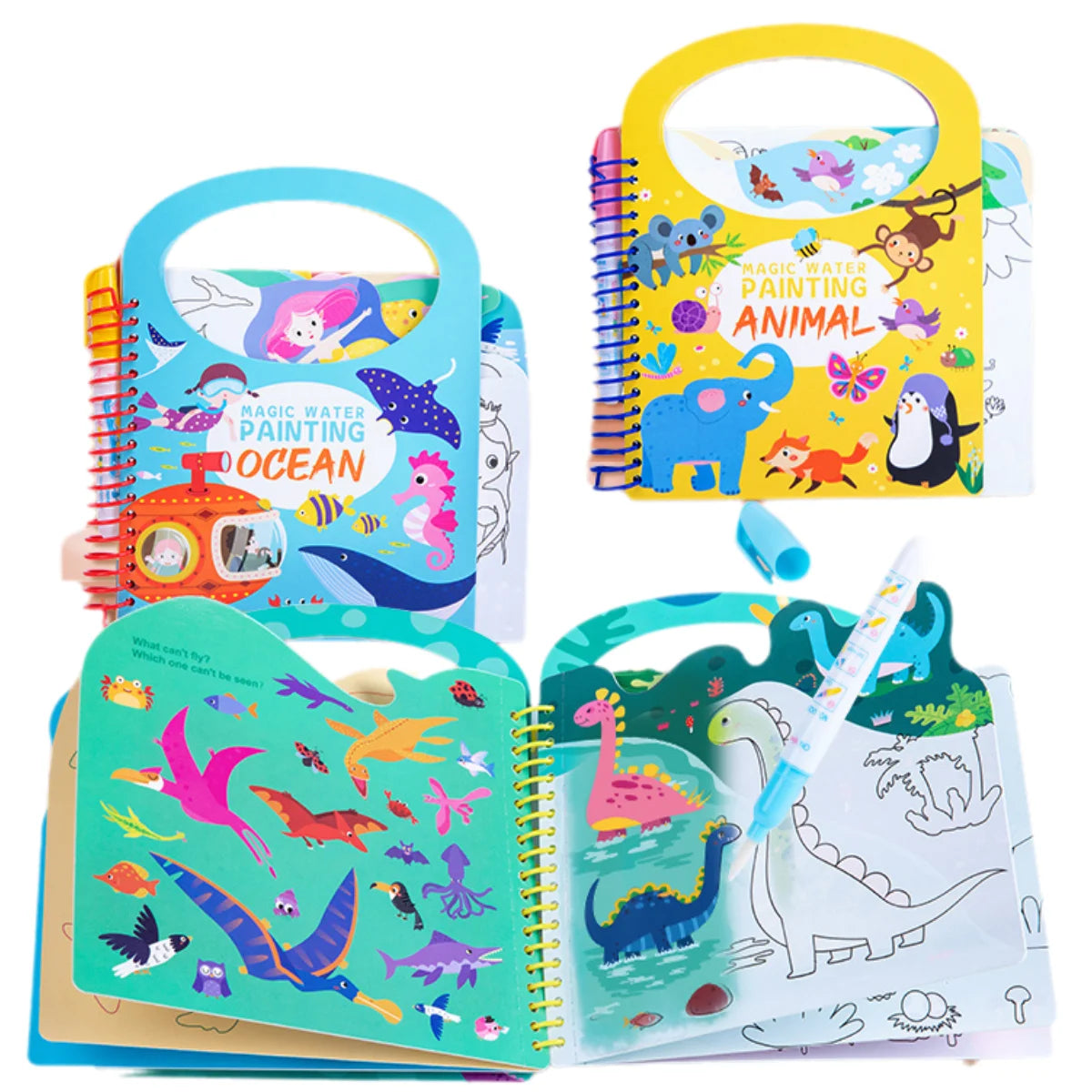 Magic Water Drawing Book for Kids Reusable DIY Coloring Book Kindergarten Graffiti Painting Toy Early Education Fun Art Activity