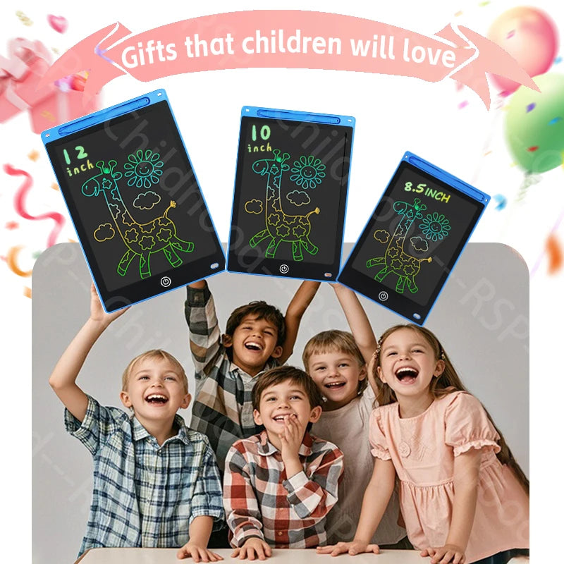 8.5" /10"/12" Drawing Board LCD Writing Tablet For Kids Montessori Educational Toys Student Magic Blackboard Birthday Xmas Gift
