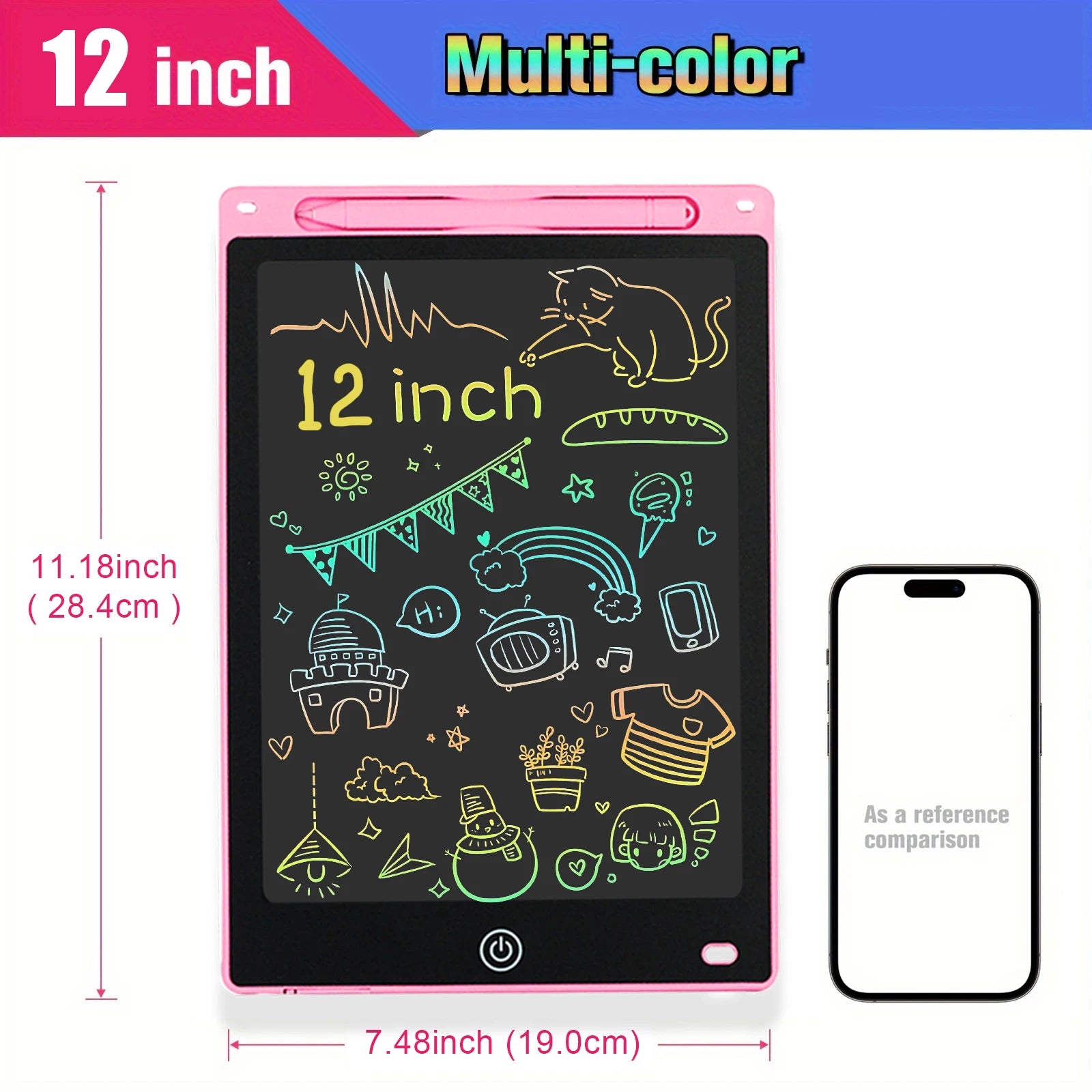 8.5" /10"/12" Drawing Board LCD Writing Tablet For Kids Montessori Educational Toys Student Magic Blackboard Birthday Xmas Gift