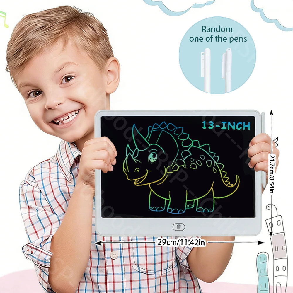 11/13/16 Inch LCD Drawing tablet Writing Board Kids Doodle Painting Handwriting Pads Toys for 3 4 5 6 7 8 Years Girls Boys Gifts