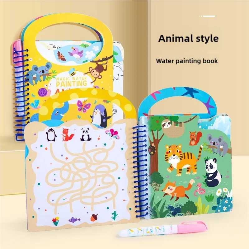 Magic Water Drawing Book for Kids Reusable DIY Coloring Book Kindergarten Graffiti Painting Toy Early Education Fun Art Activity