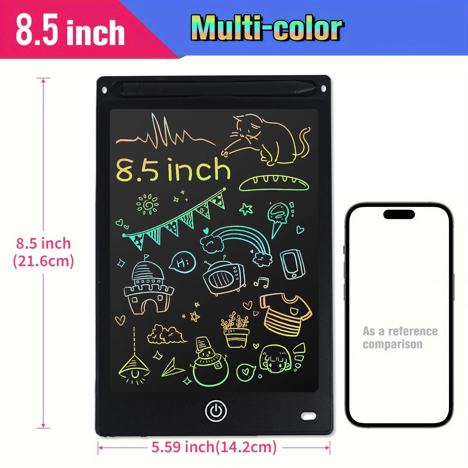 8.5" /10"/12" Drawing Board LCD Writing Tablet For Kids Montessori Educational Toys Student Magic Blackboard Birthday Xmas Gift