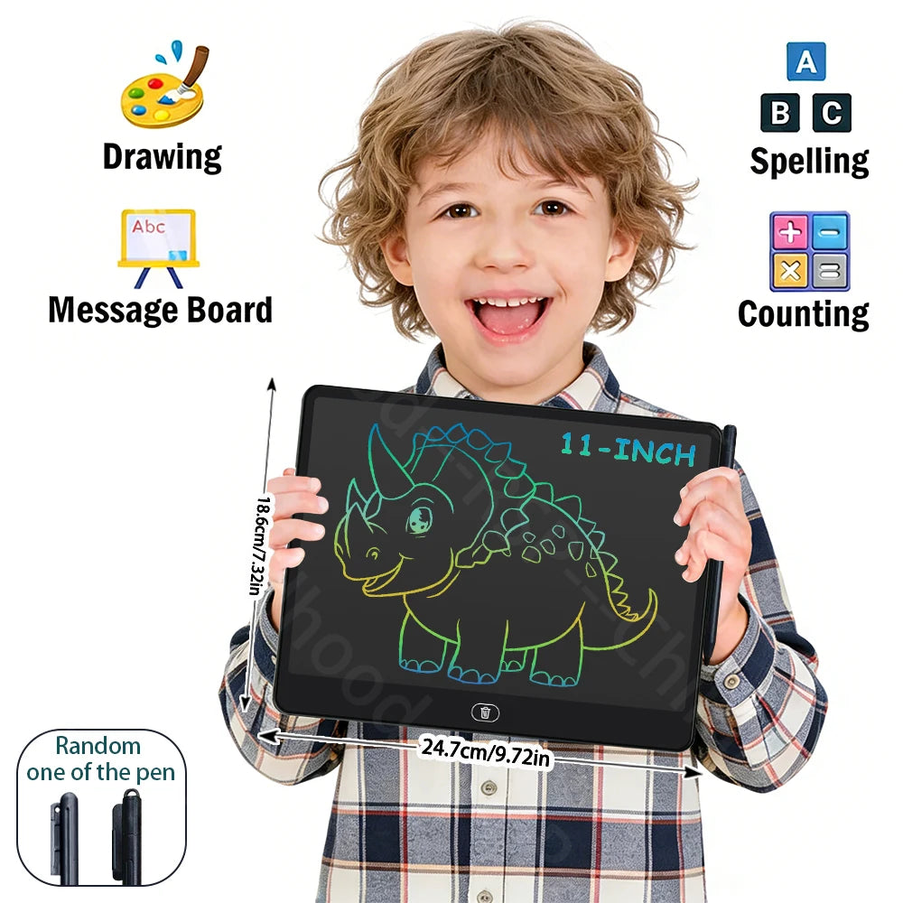 11/13/16 Inch LCD Drawing tablet Writing Board Kids Doodle Painting Handwriting Pads Toys for 3 4 5 6 7 8 Years Girls Boys Gifts