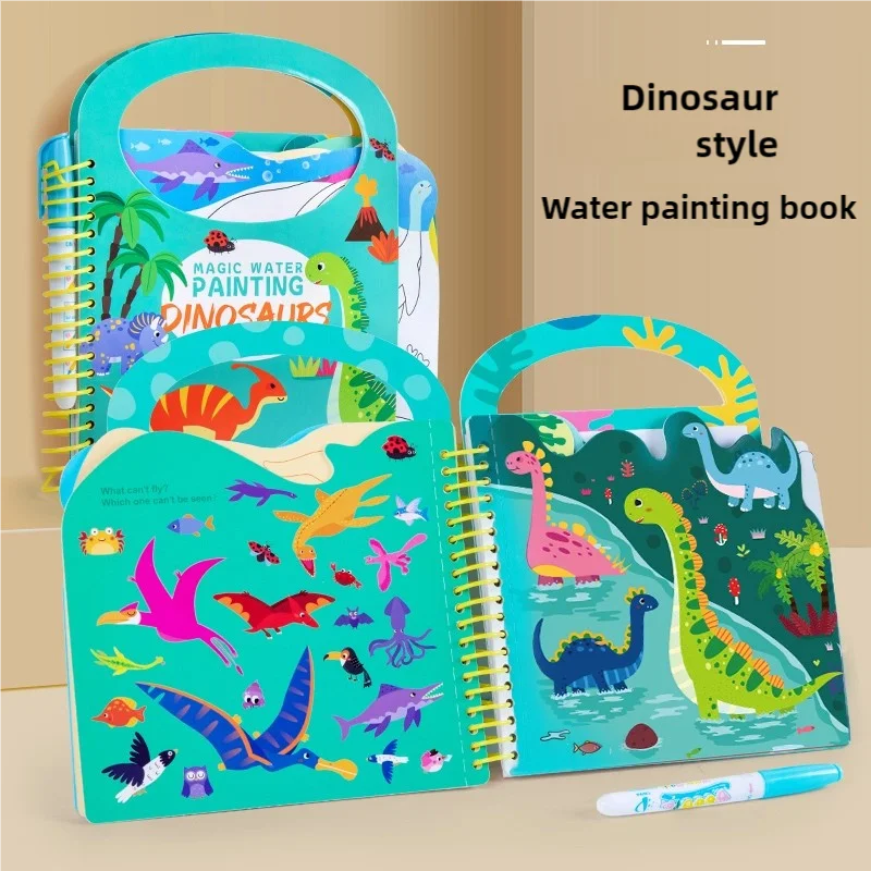 Magic Water Drawing Book for Kids Reusable DIY Coloring Book Kindergarten Graffiti Painting Toy Early Education Fun Art Activity
