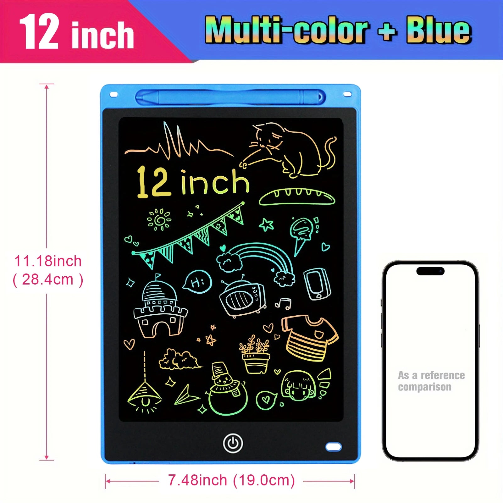 8.5" /10"/12" Drawing Board LCD Writing Tablet For Kids Montessori Educational Toys Student Magic Blackboard Birthday Xmas Gift
