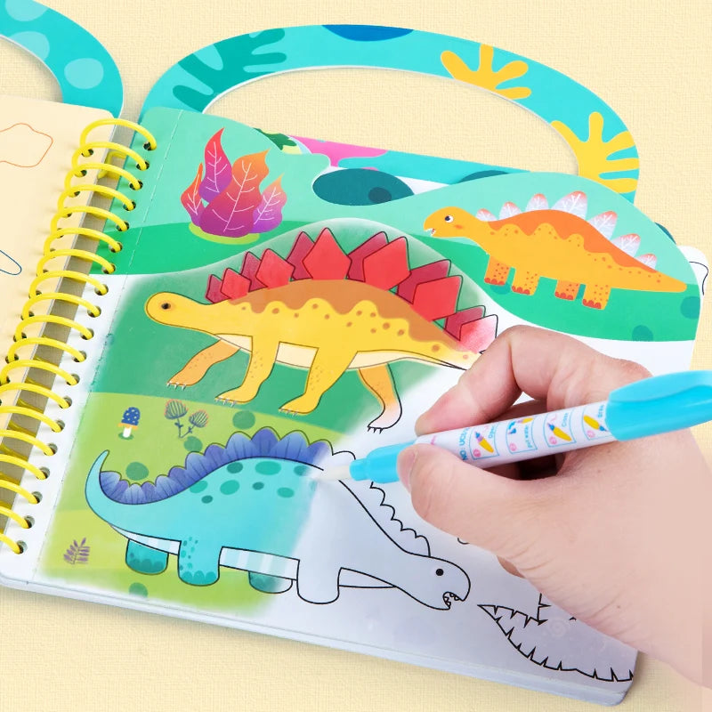Magic Water Drawing Book for Kids Reusable DIY Coloring Book Kindergarten Graffiti Painting Toy Early Education Fun Art Activity