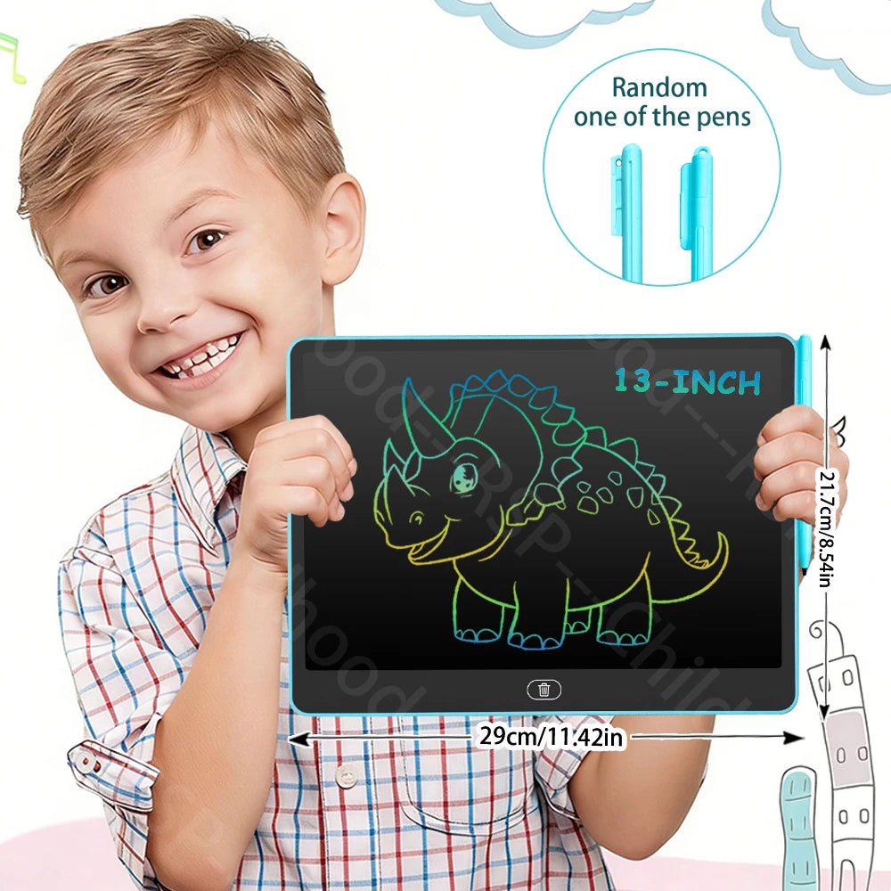 11/13/16 Inch LCD Drawing tablet Writing Board Kids Doodle Painting Handwriting Pads Toys for 3 4 5 6 7 8 Years Girls Boys Gifts