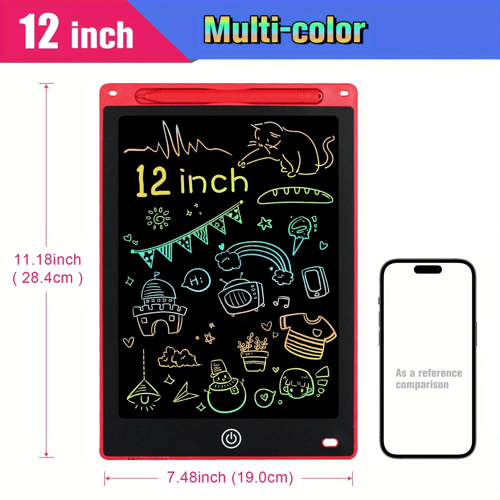 8.5" /10"/12" Drawing Board LCD Writing Tablet For Kids Montessori Educational Toys Student Magic Blackboard Birthday Xmas Gift